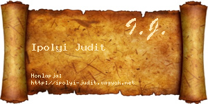 Ipolyi Judit névjegykártya